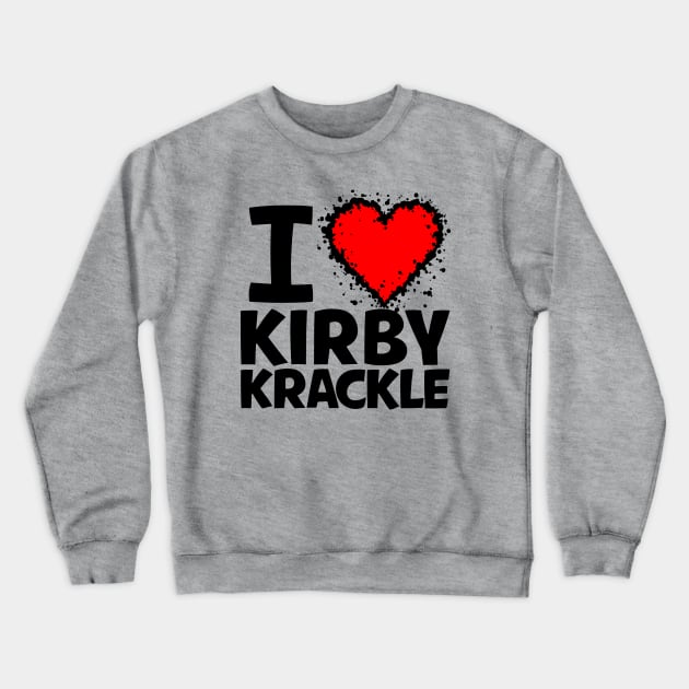 I Heart Kirby Krackle Crewneck Sweatshirt by blairjcampbell